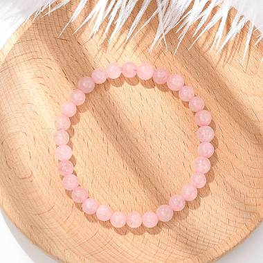 Bracelets élastiques en perles de quartz rose naturelle(X-BJEW-K212-A-045)-4