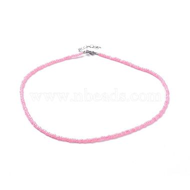 PearlPink Seed Beads Necklaces