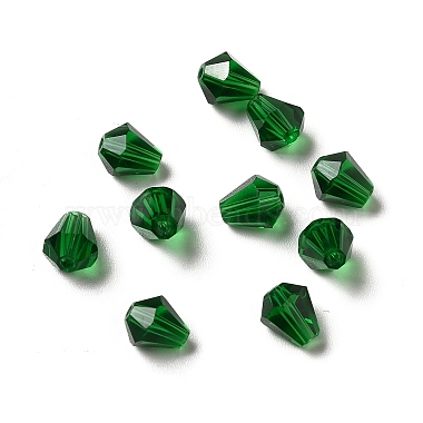 Dark Green Diamond K9 Glass Beads