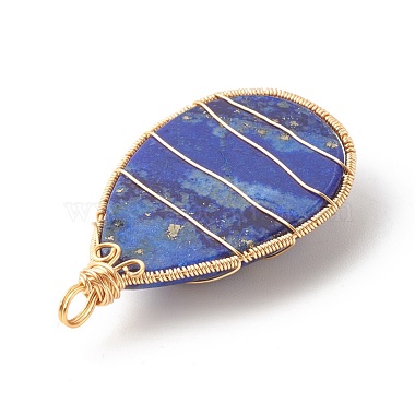 Lapis naturelles teints pendentifs lazuli(PALLOY-JF01332)-3