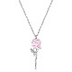 SHEGRACE Rose Rhodium Plated 925 Sterling Silver Pendant Necklaces(JN994A)-1