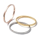 3Pcs 3 Color 304 Stainless Steel Grooved Bangles Set(BJEW-F464-07)-1