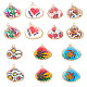 CHGCRAFT 14Pcs 7 Style Electroplate Printed Natural Scallop Shell Pendants(SSHEL-CA0001-10)-1