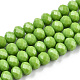 Brins de perles rondelles en verre de couleur unie à facettes(GLAA-Q044-6mm-12)-1