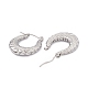 304 Stainless Steel Wheat Ring Thick Hoop Earrings for Women(EJEW-B018-08P)-2