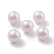 POM Plastic Beads, Imitation Pearl, Center Drilled, Round, Pink, 7.5~8mm, Hole: 1.2mm(KY-C012-01B-01)