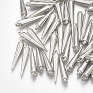 CCB Plastic Pendants, Cone, Platinum, 23.5x4.5mm, Hole: 1.5mm(CCB-T006-061P)
