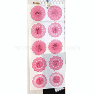 Waterproof Sealing Stickers, Label Paster Picture Stickers, Flat Round, Flamingo, 45mm, 10pcs/sheet(DIY-L009-F02)