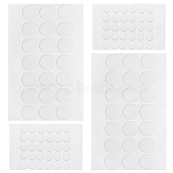 2 Style Silicone Quilting Rules Anti-Slip Pads, Flat Round, White, 15mm, 60pcs, 29.5mm, 40pcs(FIND-BC0005-41)