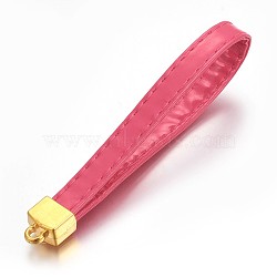 Multifunction PU Leather Mobile Straps, with Plastic Findings, Cerise, 107~109x9.5~10mm(MOBA-F006-A12)
