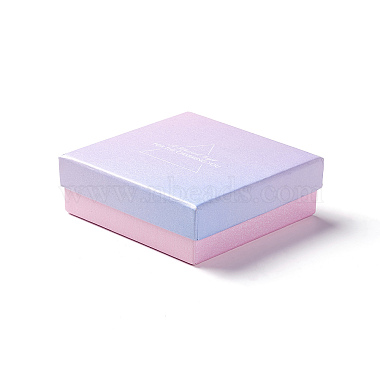 Lilac Square Paper Jewelry Set Box