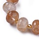 brins de perles de quartz hématoïde jaune naturel(G-K294-B02)-2