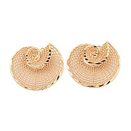 Rack Plating Brass Hollow Pendants, Flat Round Charm, Light Gold, 34x35x6mm, Hole: 1.6mm(KK-P244-14KCG)