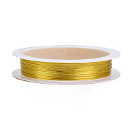 Copper Jewelry Wire, Long-Lasting Plated, Light Gold, 26 Gauge, 0.4mm, about 32.8 Feet(10m)/roll(X-CWIR-Q006-0.4mm-G)