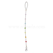 Transparent Acrylic Pendants Decorations, with Tiger Tail Wire, Colorful, 227mm(HJEW-JM01701)