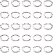 304 Stainless Steel Jump Rings, Open Jump Rings, Oval, Stainless Steel Color, 8x6x1.2mm, 16 Gauge, Inner Diameter: 5.5x3.5mm(STAS-UN0006-37A)