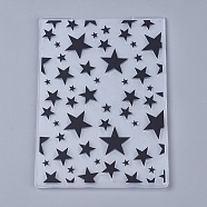 Transparent Clear Plastic Stamp/Seal, For DIY Scrapbooking/Photo Album Decorative, Stamp Sheets, Star, Black, 14.6x10.5x0.3cm(DIY-WH0110-04K)
