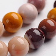 Round Natural Mookaite Gemstone Bead Strands, 8mm, Hole: 1mm, about 46pcs/strand, 14.9 inch(G-J333-06-8mm)