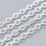 Iron Cable Chains, Unwelded, Lead Free, Silver, 3x2x0.5mm(X-CH-S079-S-LF-WH)