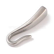 Non-Tarnish 304 Stainless Steel Hook Clasps, Fish Hook Charms, For Leather Cord Bracelets Making, Hook, Polished, Stainless Steel Color, 35x8.5x11.5mm, Hole: 7x3.5mm(STAS-C109-23P-03)