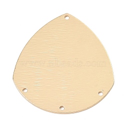 Brass 4-Hole Teardrop Chandelier Component Links, Light Gold, 35.5x33x1mm, Hole: 1.4mm(KK-E805-02G)