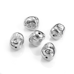 CCB Plastic Beads, Potato, Platinum, 23x20x19.5mm, Hole: 3mm(CCB-L011-021P)
