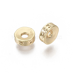 Brass Spacer Beads, Nickel Free, Flat Round, Real 18K Gold Plated, 6x2mm, Hole: 1.6mm(KK-N231-94-NF)