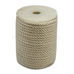 Twisted Nylon Thread, Blanched Almond, 5mm, about 18~19yards/roll(16.4m~17.3m/roll)(NWIR-A001-5mm-2)
