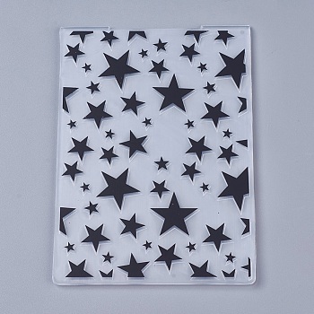 Transparent Clear Plastic Stamp/Seal, For DIY Scrapbooking/Photo Album Decorative, Stamp Sheets, Star, Black, 14.6x10.5x0.3cm