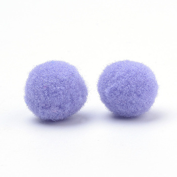 DIY Doll Craft, Polyester Pom Pom Ball, Round, Medium Purple, 9~10.5mm