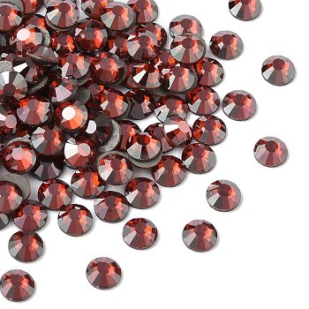 Preciosa&reg Crystal Hotfix Flatback Stones, Czech Crystal, Round(438 11 612 Chaton Rose VIVA 12 &reg), 00030 251 Red Flame, SS12(3.3~3.5mm)