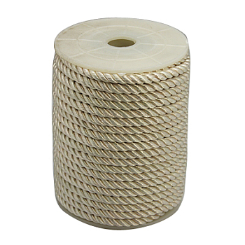 Twisted Nylon Thread, Blanched Almond, 5mm, about 18~19yards/roll(16.4m~17.3m/roll)