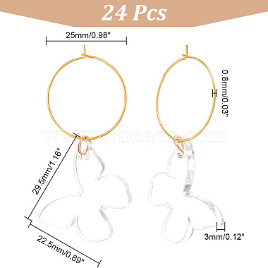 Transparent Acrylic Butterfly Wine Glass Charms(AJEW-AB00114)-2