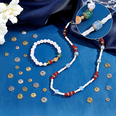 Pandahall Elite 360 pcs 12 capuchons de perles en alliage de style tibétain(FIND-PH0006-57)-2