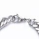 Men's 304 Stainless Steel Diamond Cut Cuban Link Chain Bracelets(BJEW-L673-002C-P)-3