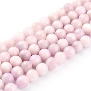 Grade AB Natural Kunzite Beads Strands, Round, 8mm, Hole: 1mm, about 52pcs/strand, 15.16 inches(38.5cm)(G-M372-01B)