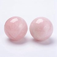 Natural Rose Quartz Home Display Decorations, No Hole/Undrilled Beads, Round Ball, 40mm(DJEW-K009-D02)