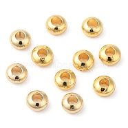 Brass Beads, Cadmium Free & Lead Free, Rondelle, Long-Lasting Plated, Golden, 3x1.5mm, Hole: 1.2mm(KK-B073-02A-G)