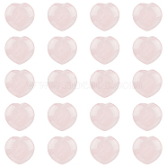 HOBBIESAY 20Pcs Natural Rose Quartz Heart Palm Stone, Pocket Stone for Energy Balancing Meditation, 15.2x15x9.2mm(G-HY0001-02)