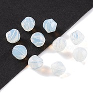 Glass K9 Glass, Imitation Austrian Crystal Beads, Faceted, Nugget, White, 8x8mm, Hole: 1mm(GLAA-H024-11B-04)