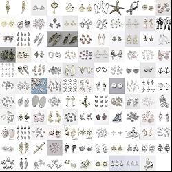120Pcs 120 Style Tibetan Style Alloy Pendants, Mixed Shape, Antique Silver, 4~34x4~23.5x1~11mm, 1pc/style(FIND-YW0001-49)