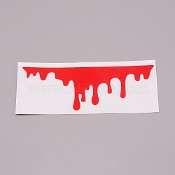 Rectangle Waterproof PET Sticker, Window Decals, for Car Home Wall Decoration, Red, 14.75x6x0.02cm(DIY-WH0273-47)