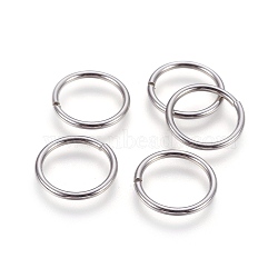 Tarnish Resistant 304 Stainless Steel Saw Cut Open Jump Rings, Stainless Steel Color, 13 Gauge, 18x1.8mm, Inner Diameter: 14.5mm, 300pcs/bag(STAS-P212-25P-07)