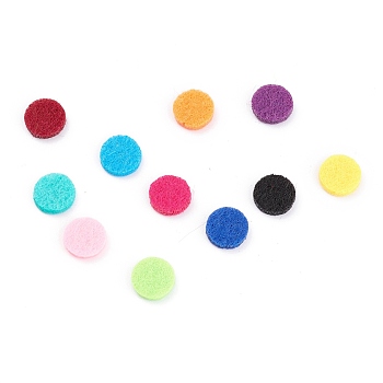 Perfume Pad, Cotton Piece for Face Mask, Flat Round, Mixed Color, 9x2.5mm
