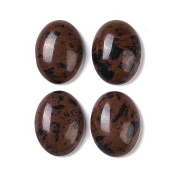 Natural Mahogany Obsidian Cabochons, Oval, 20~20.8x15~15.5x5.8~6.5mm