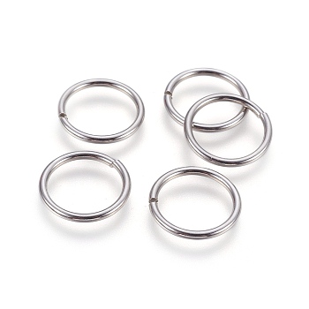 Tarnish Resistant 304 Stainless Steel Saw Cut Open Jump Rings, Stainless Steel Color, 13 Gauge, 18x1.8mm, Inner Diameter: 14.5mm, 300pcs/bag