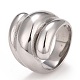 Bague épaisse texturée en acier inoxydable anti-ternissement 304 pour hommes et femmes(RJEW-B040-14P)-1