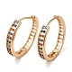 Brass Micro Pave Colorful Cubic Zirconia Hoop Earrings for Women(EJEW-M238-26KCG)-1