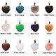 Heart Natural Gemstone Pendant Sets(G-PH0026-05)-2