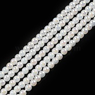 Imitation Jade Glass Beads Strands, Round, AB Color Plated, White, 2.3mm, Hole: 0.3mm, about 180~183pcs/strand, 14.09~14.33''(35.8~36.4cm)(EGLA-K014-A-A01)